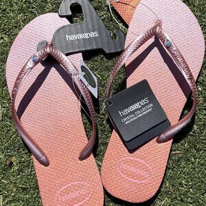 Havaianas Slim Prism Flip Flop Sandal Crocus Rose US Women's 11/12